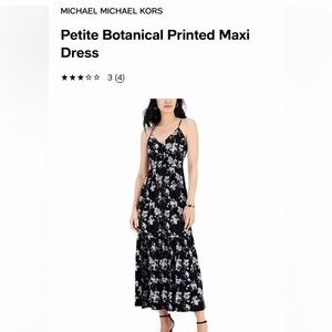 michaels kors petite botanical printed maxi dress